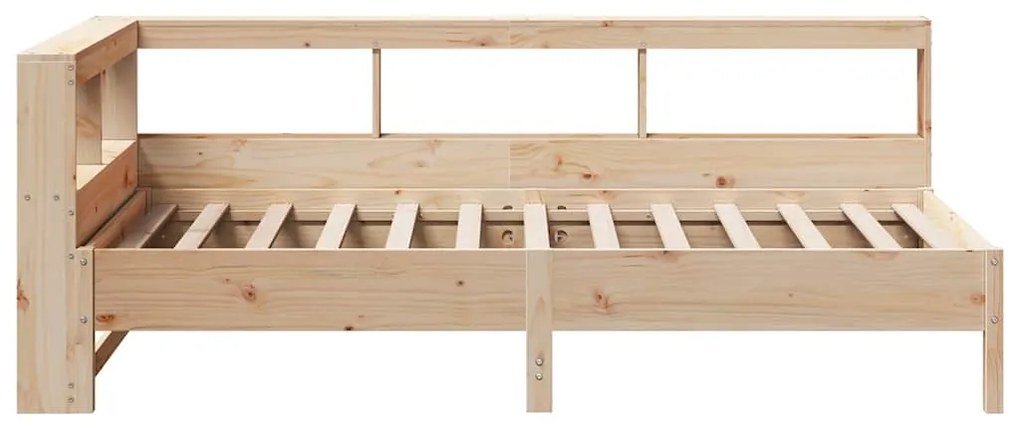 Cama com estante sem colchão 75x190 cm pinho maciço