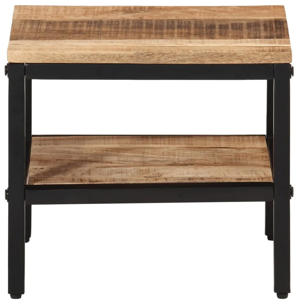 Mesa de centro 35x35x30 cm madeira de mangueira áspera maciça