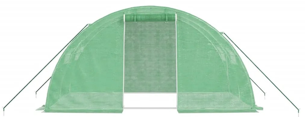 Estufa com estrutura de aço 8 m² 4x2x2 m verde