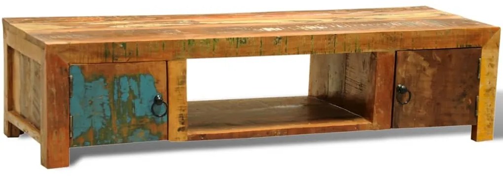 Móvel de TV vintage com 2 portas madeira reciclada