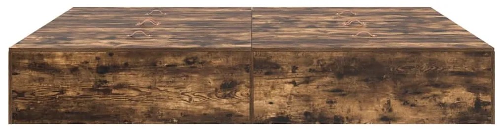 Cama de Armazenamento em Carvalho Fumê 180x200 cm