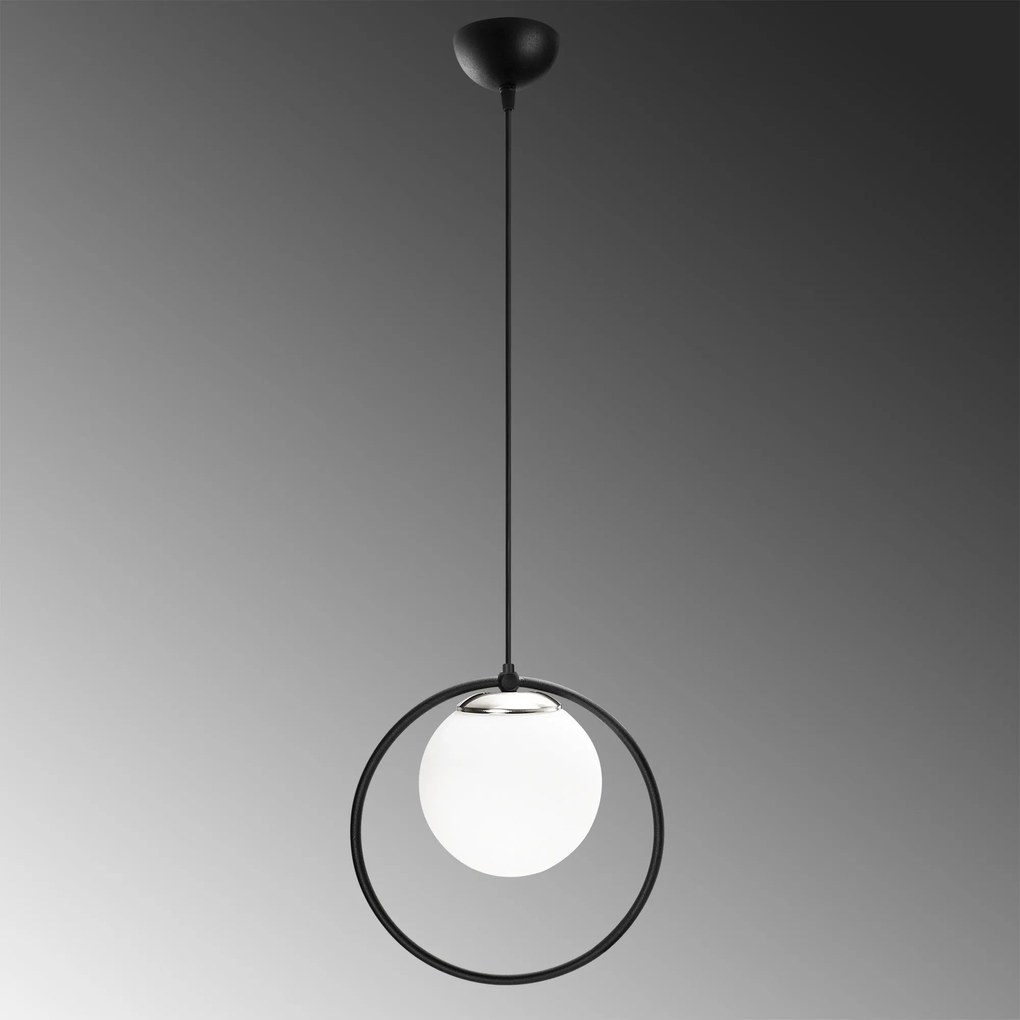 Candeeiro Chandelier Dolunay – Preto e Branco – 26 x 15 cm