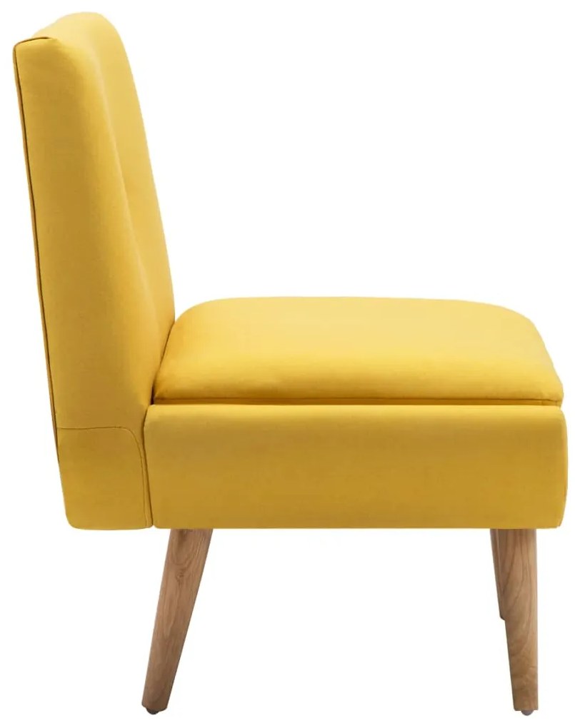 Poltrona em tecido amarelo