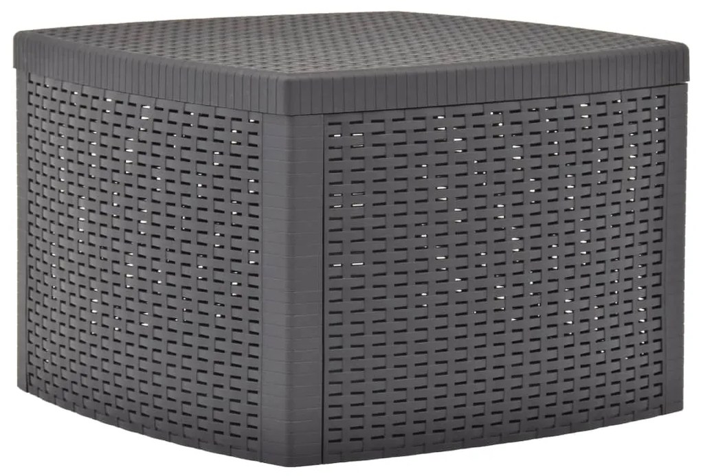 48776 vidaXL Mesa de apoio 54x54x36,5 cm plástico moca
