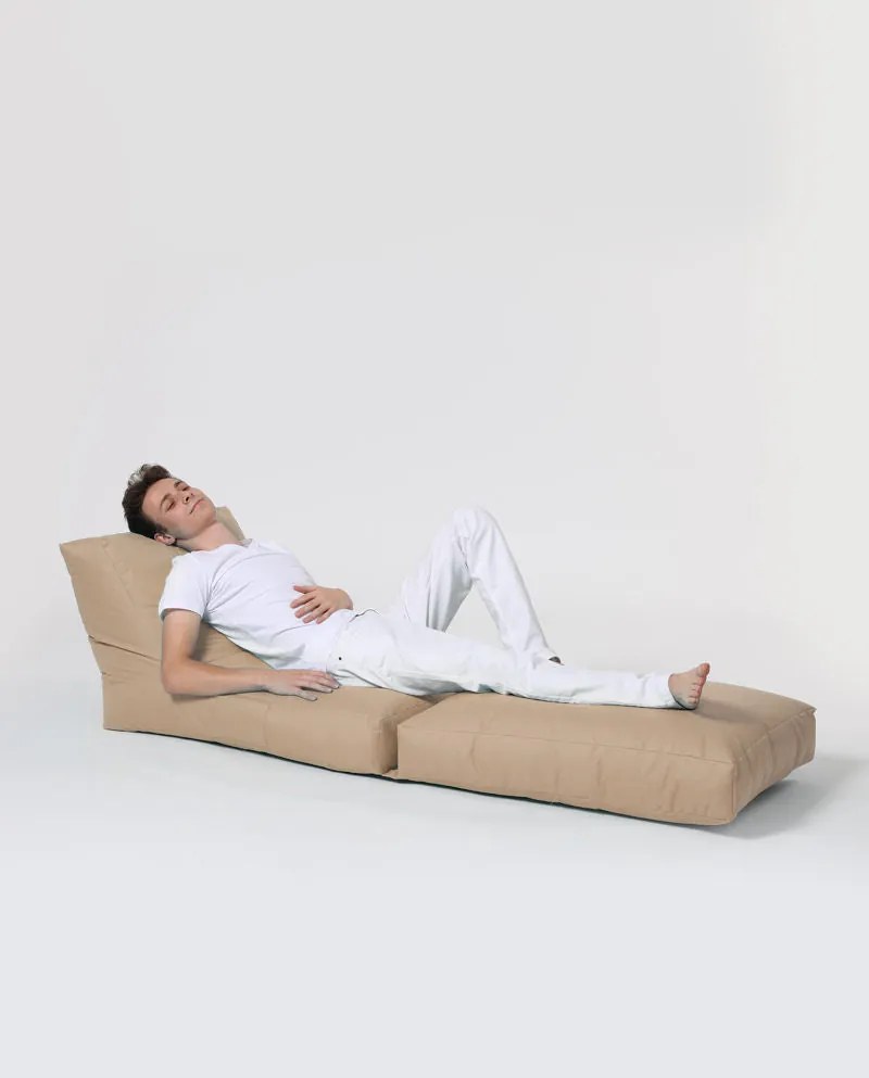 Sofá Cama Pufe Siesta – Vison – 55x40x180 cm | Tribo Home