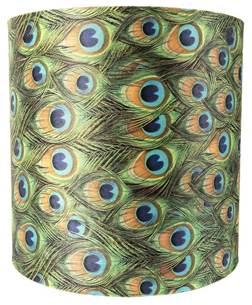 Abajur de veludo com design de pavão 40/40/40 com interior dourado