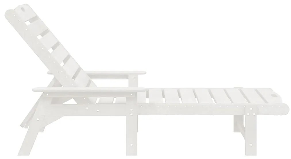 Espreguiçadeiras 2 pcs Branca 162x53x98.5 cm HDPE