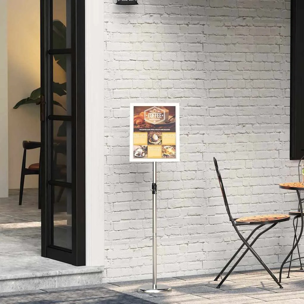 vidaXL Displays de Feira Prateado 25 x 25 x 125 cm Alumínio