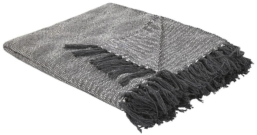 Manta de algodão cinzenta clara 140 x 164 cm KARPUZULU  Beliani