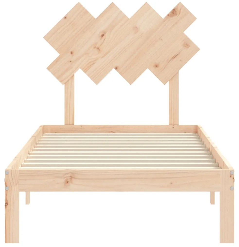 Cama sem colchão 90x200 cm madeira de pinho maciça