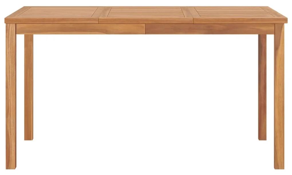 Mesa de jantar p/ jardim 140x80x77 madeira de teca maciça