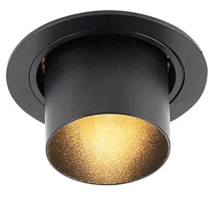 LED Foco embutido inteligente preto inclinável com Wi-Fi GU10 - Installa Moderno