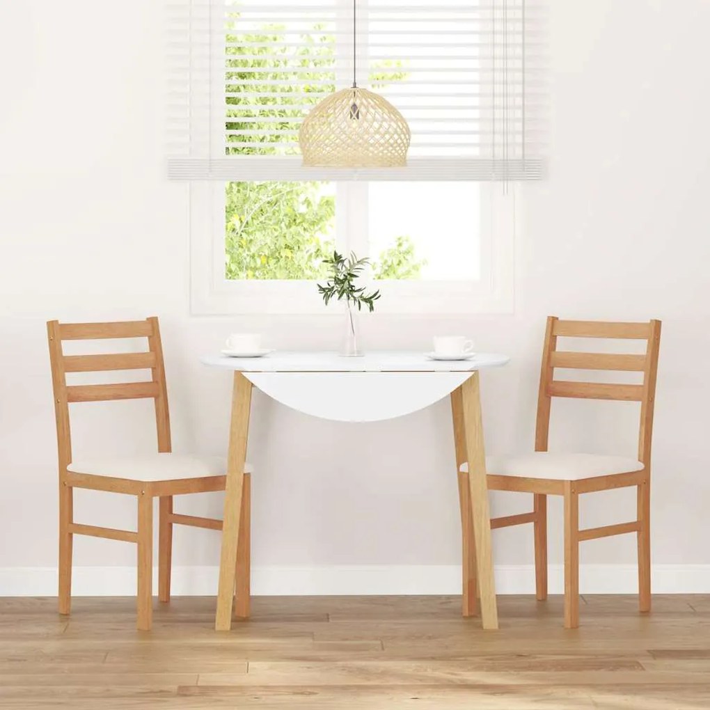 Cadeiras de jantar com almofadões 2 pcs madeira maciça