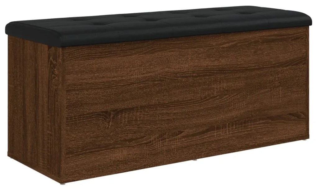 Banco arrumação 102x42x45cm derivados madeira carvalho castanho