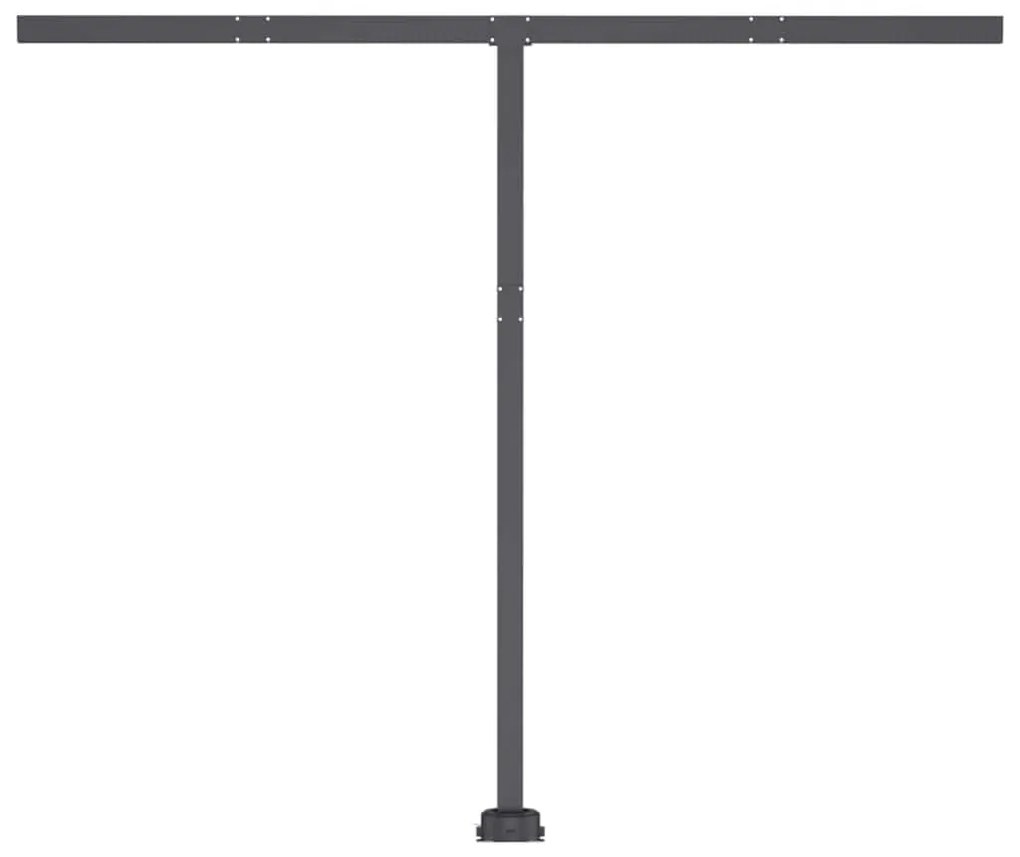 Toldo retrátil manual com LED 300x250 cm laranja e castanho
