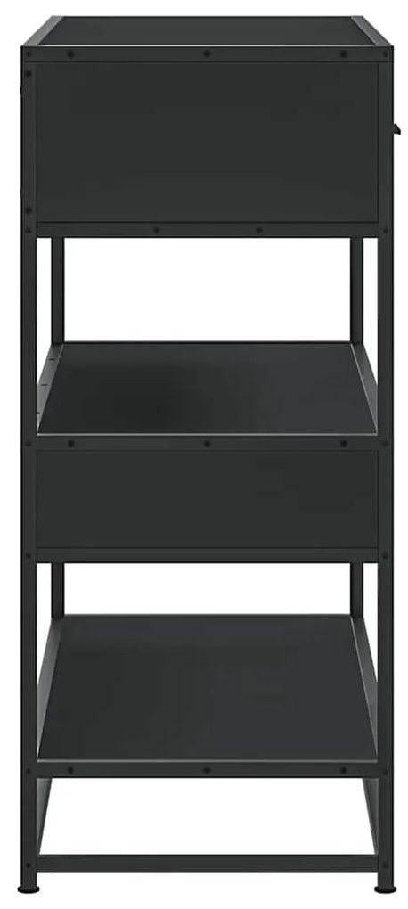 Mesa consola 90x35x80 cm derivados de madeira preto