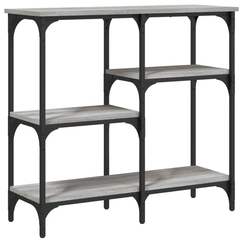 Mesa consola 80x29x75 cm derivados de madeira cinzento sonoma