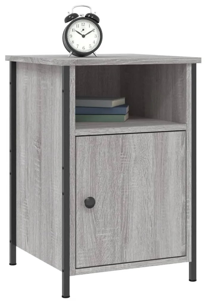 Mesas cabeceira 2 pcs 40x42x60cm deriv. madeira cinzento sonoma