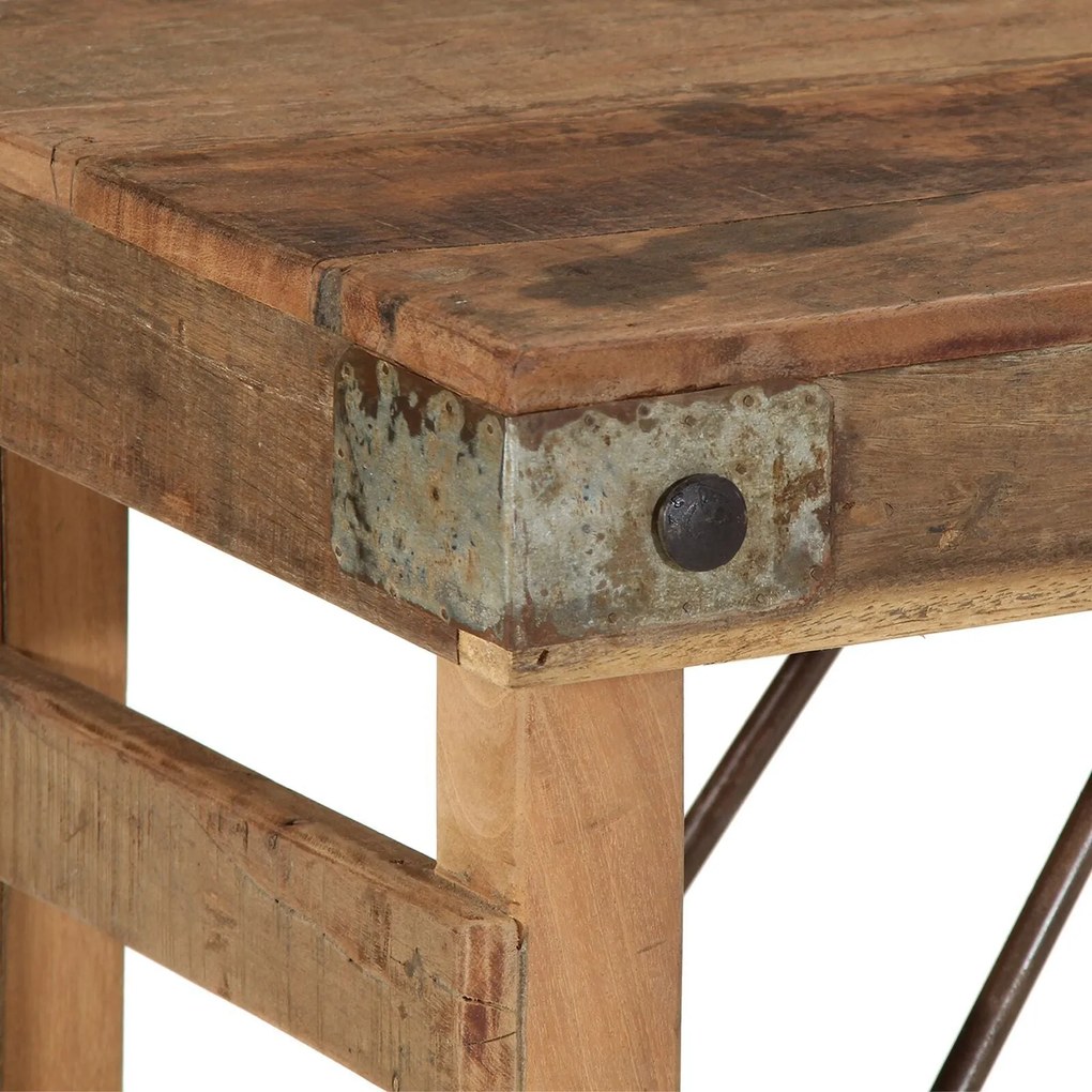 Mesa de Console vidaXL 110x35x76 cm Madeira recuperada