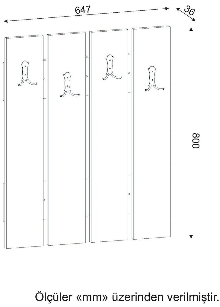 Cabide Anita – Branco – 64,7x80x3,6 cm | Tribo Home