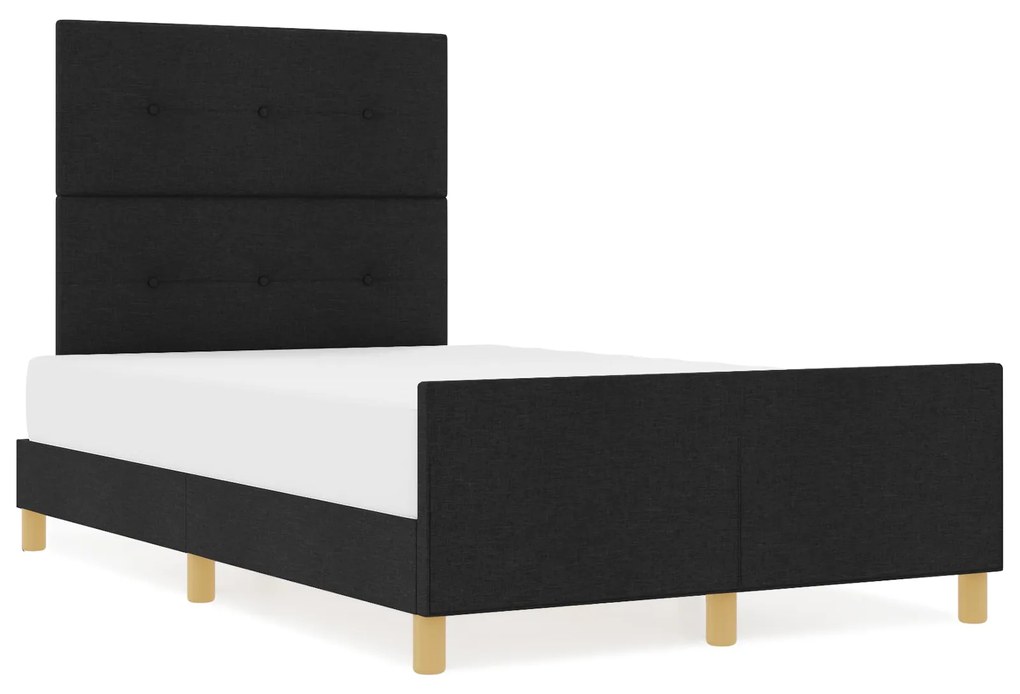 Cama vidaXL Preta 120x200 cm em Tecido