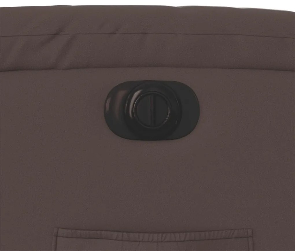 Poltrona reclinável elétrica couro artificial castanho