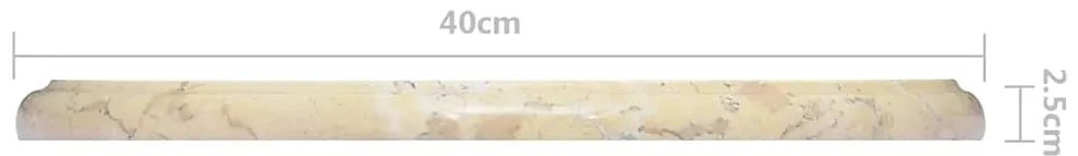 Tampo de mesa Ø40x2,5 cm mármore cor creme
