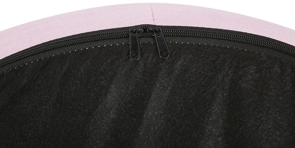 Poltrona tecido rosa e preto DRAMMEN Beliani