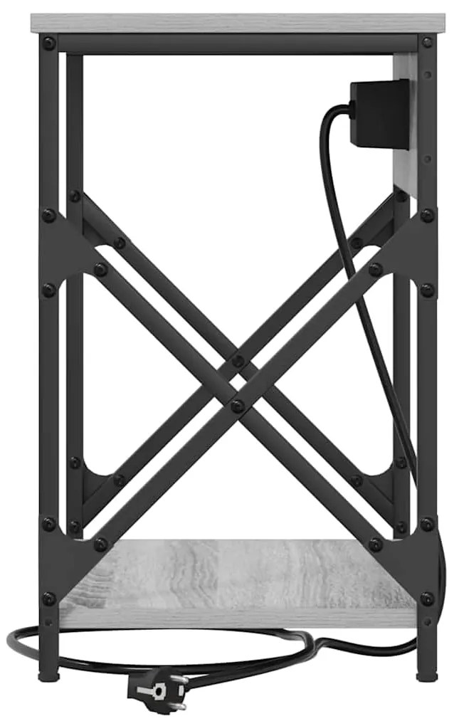 Armário de Cabeceira 2 pcs Sonoma cinzento 41 x 31 x 51 cm