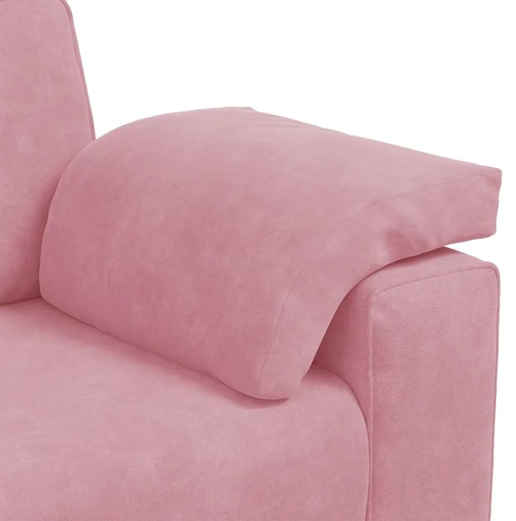 Sofá-luvas 120 cm veludo rosa