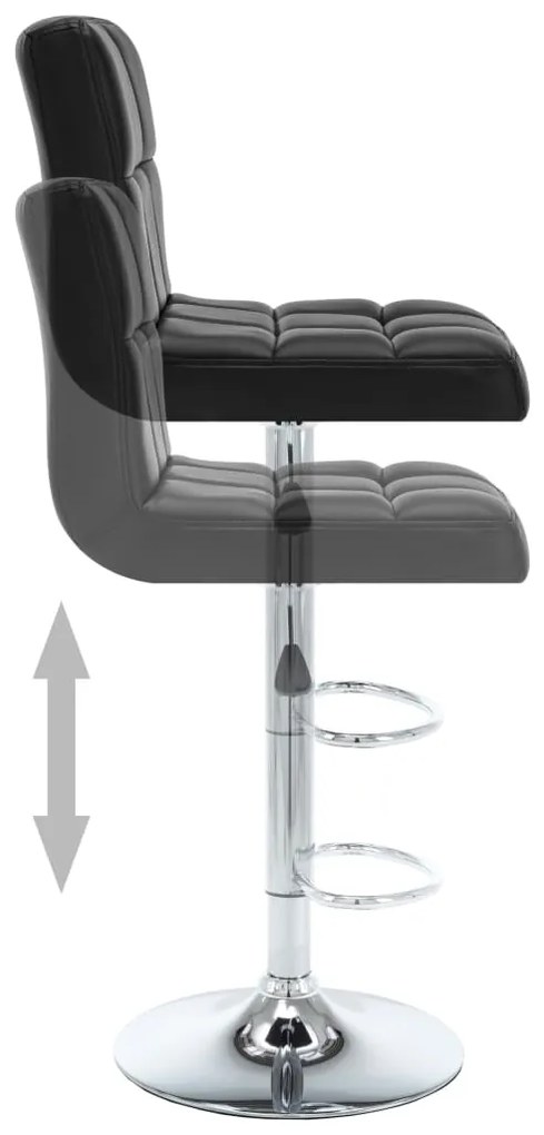 Bancos de bar 2 pcs couro artificial preto