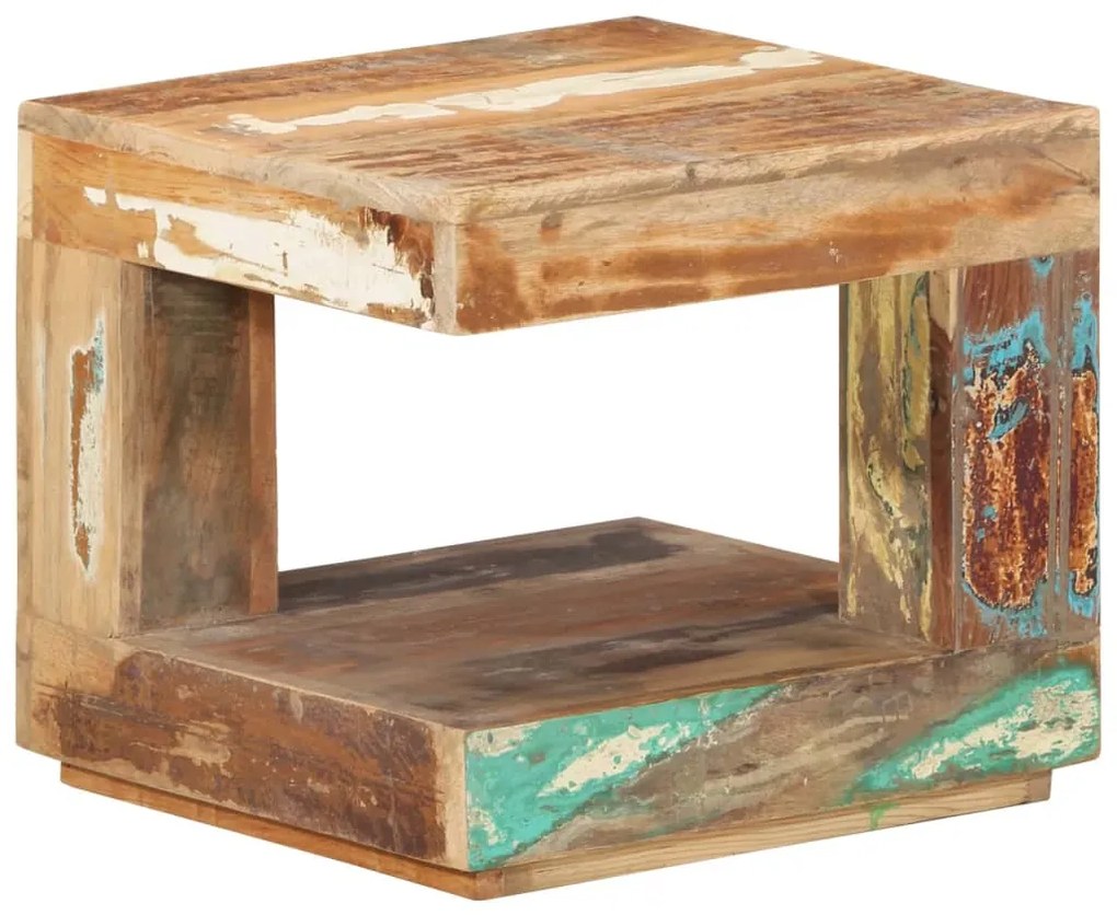 Mesa de centro 45x45x40 cm madeira recuperada maciça