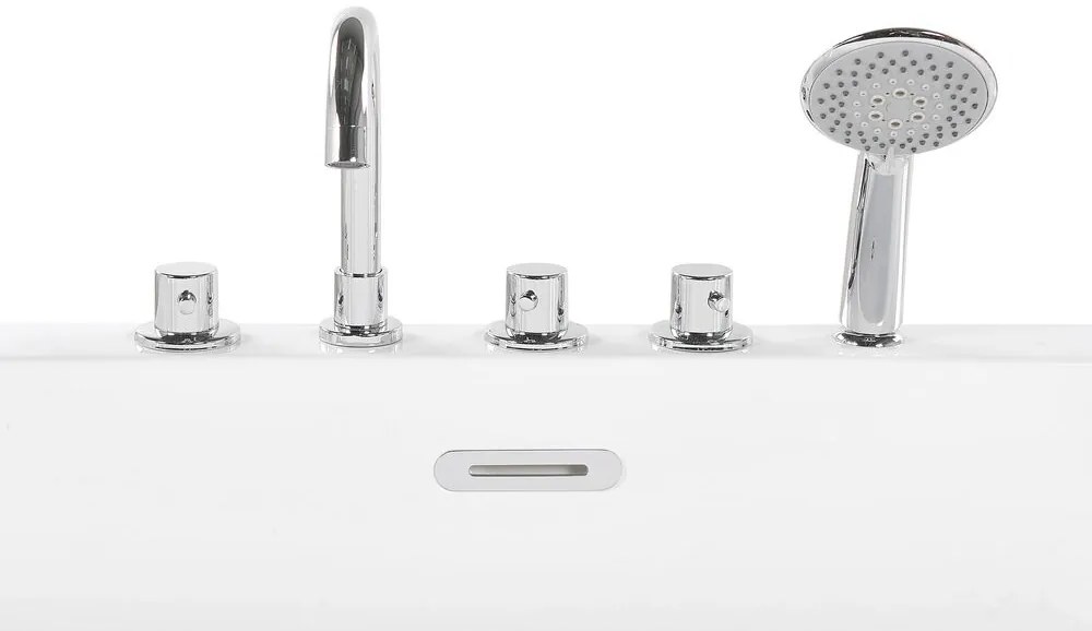 Banheira autónoma em acrílico branco 170 x 80 cm ROTSO Beliani