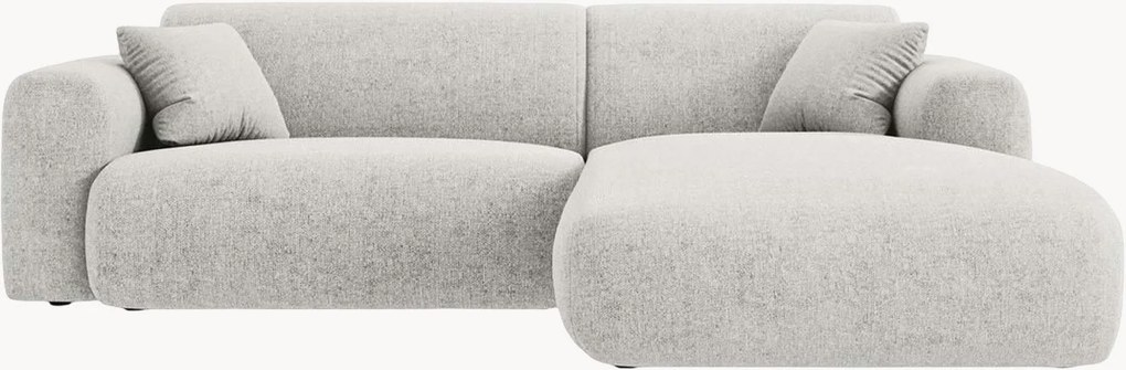 Sofá de canto em chenille Nolio