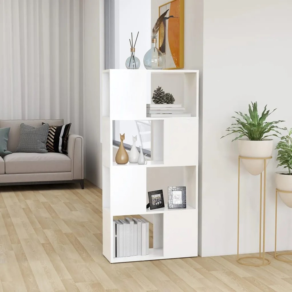 809080 vidaXL Estante/divisória 60x24x124,5 cm contraplacado branco