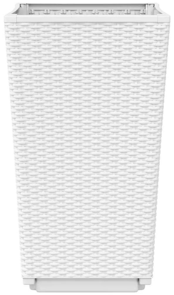 Vasos/floreiras 4 pcs 32,5x32,5x57 cm PP branco