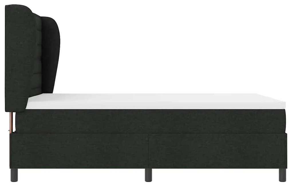 Cama Box com Colchão Preto 160x200 cm Tecido