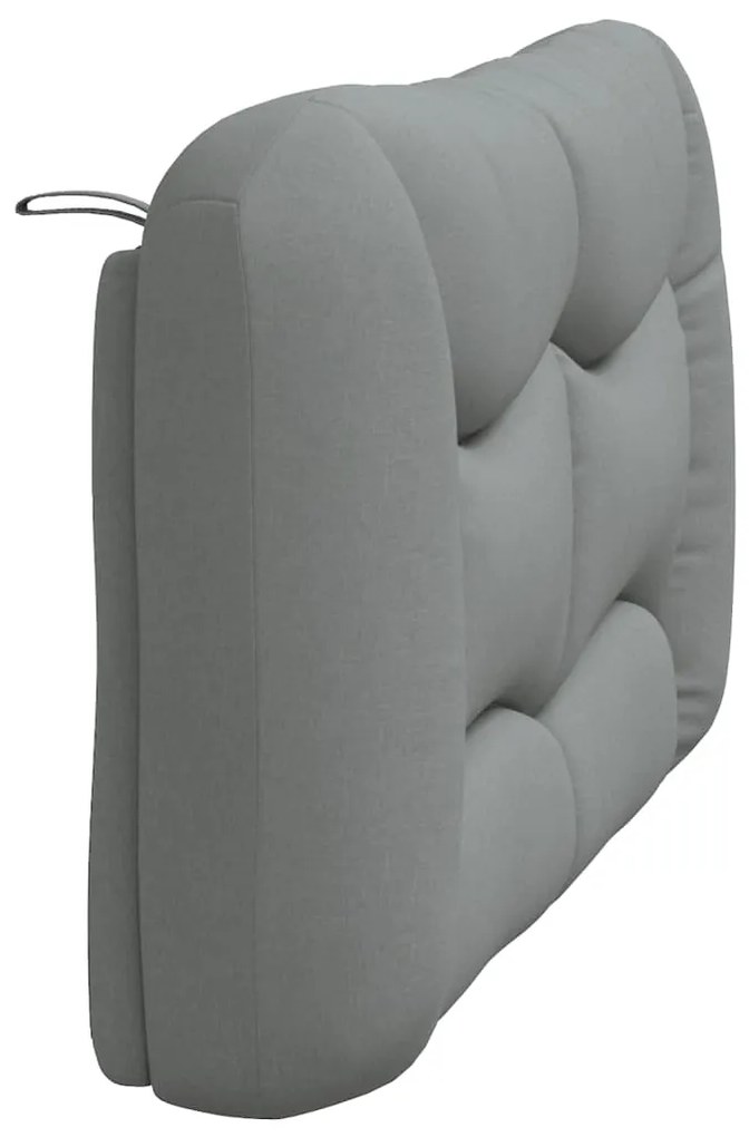 Almofadão de cabeceira 120 cm tecido cinzento-claro
