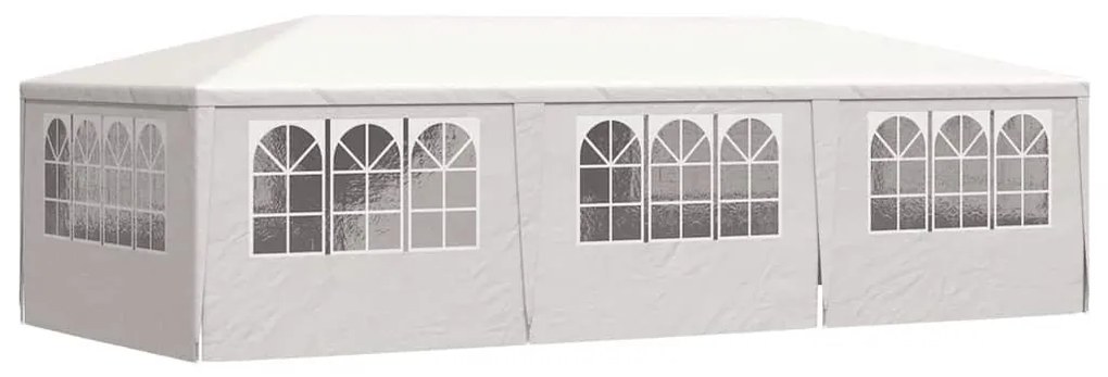 Tenda festas profissional + paredes laterais 4x9m 90g/m² branco