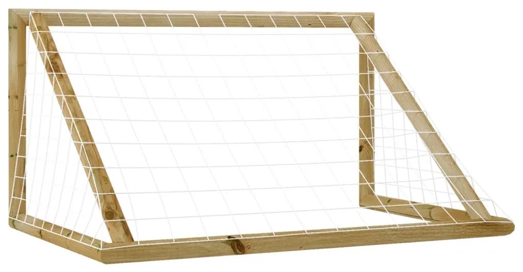 Baliza de futebol com rede 160x80x100 cm pinho impregnado