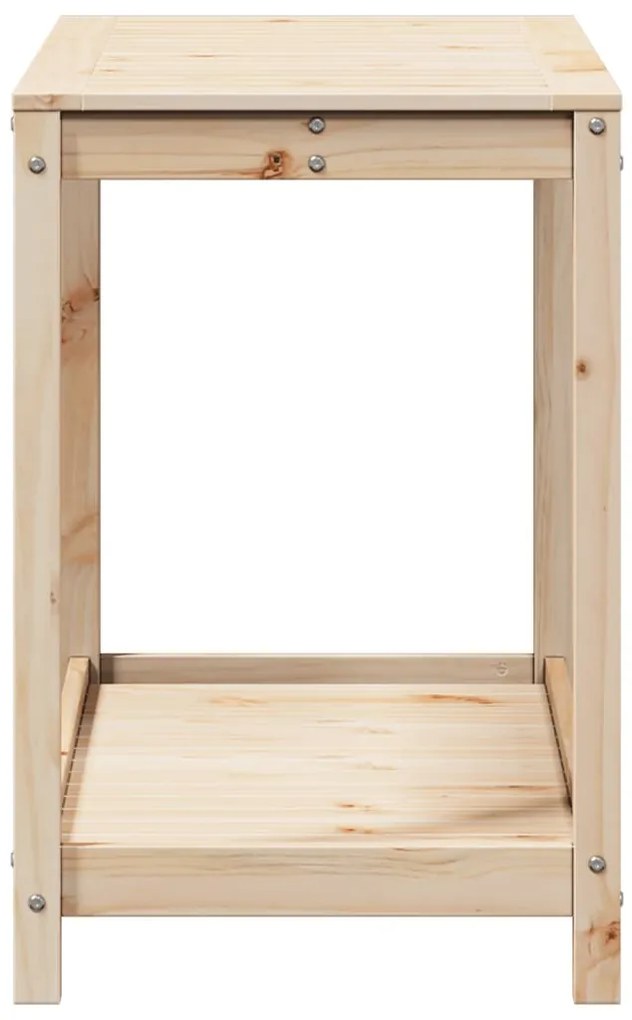 Mesa de jardinagem com prateleira 108x50x75 cm pinho maciço