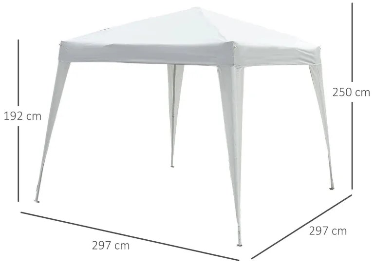 Tenda Dobrável em Aço e Tecido Oxford – 3x3 m – Design Moderno