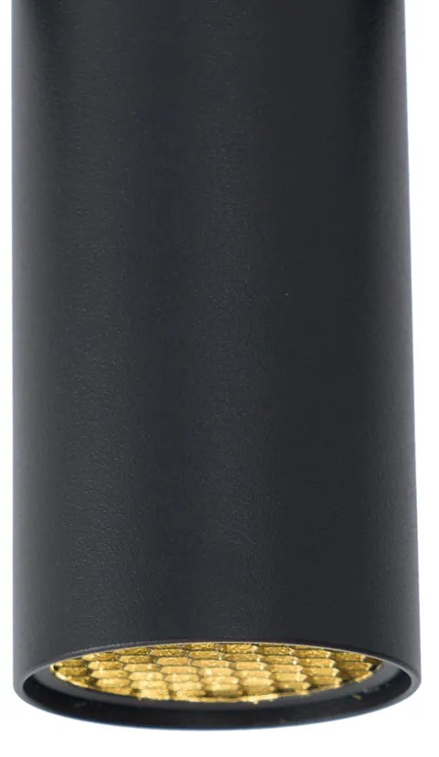 Foco moderno preto para sistema de calhas monofásico GU10 35mm - Slimline Nubee Honey Moderno