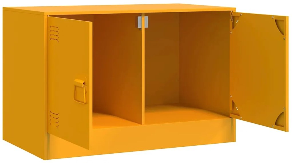 Móveis de TV 2 pcs 67x39x44 cm aço amarelo mostarda