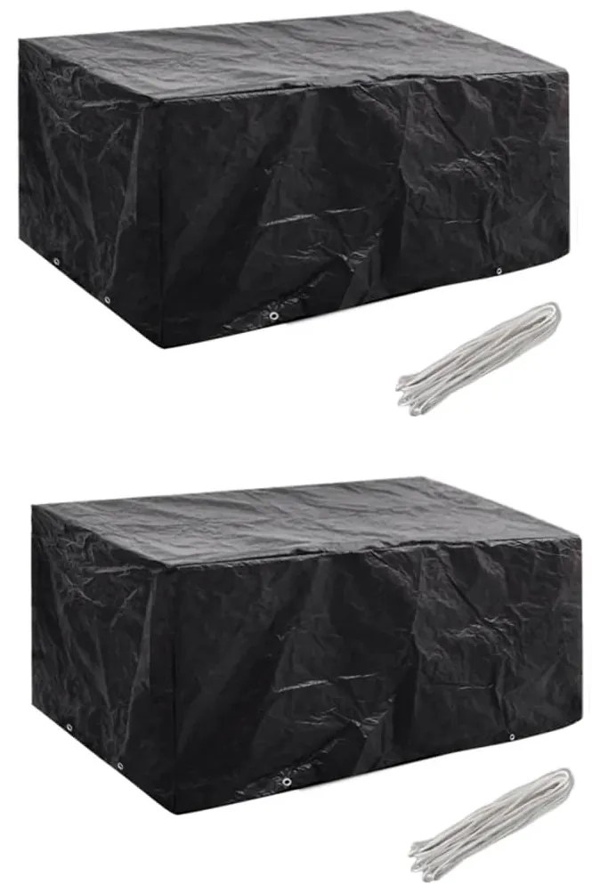 Conjunto capas p/ mobiliário jardim 2 pcs 8 ilhós 180x140 cm
