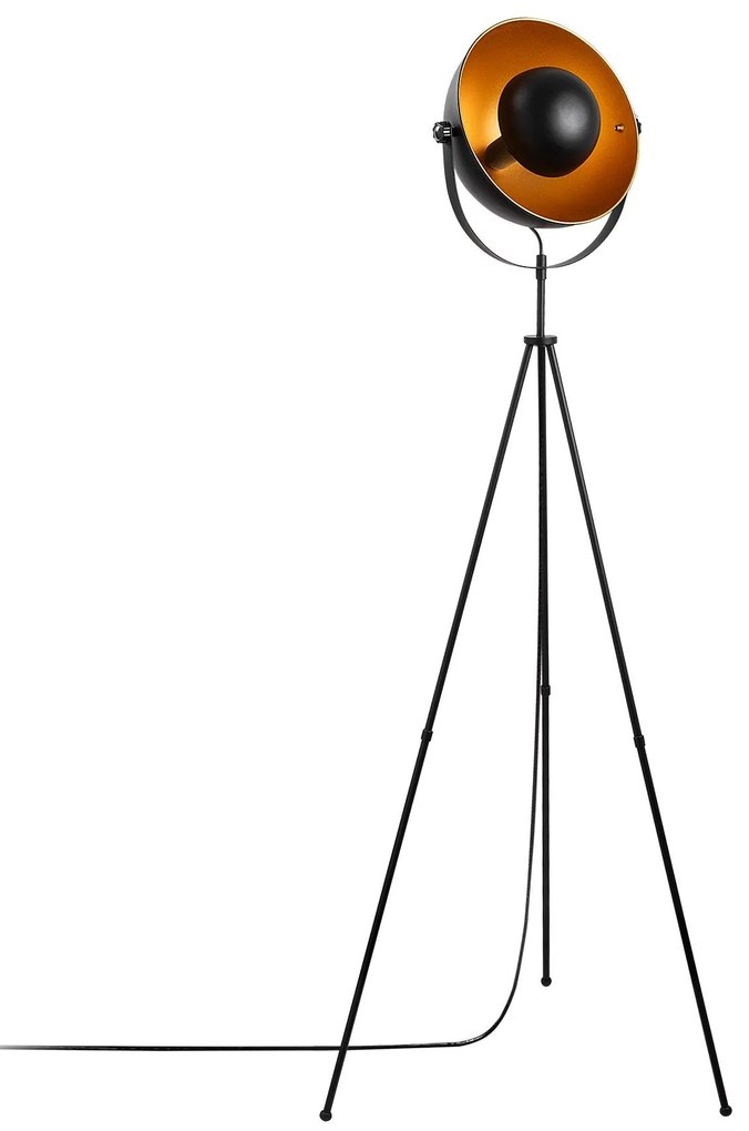 Candeeiro de Pé Mixed – Preto e Dourado – 62 x 45 x 160 cm