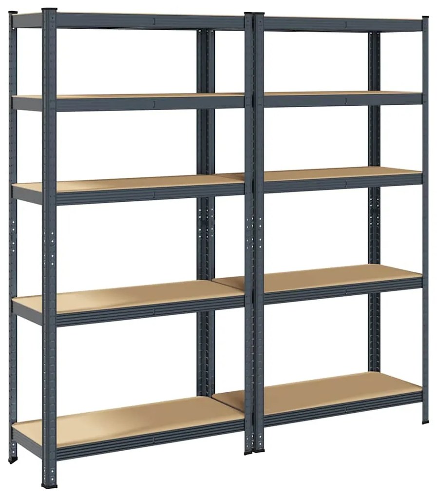 Prateleiras de armazenamento de 5 camadas 2 pcs aço antracite