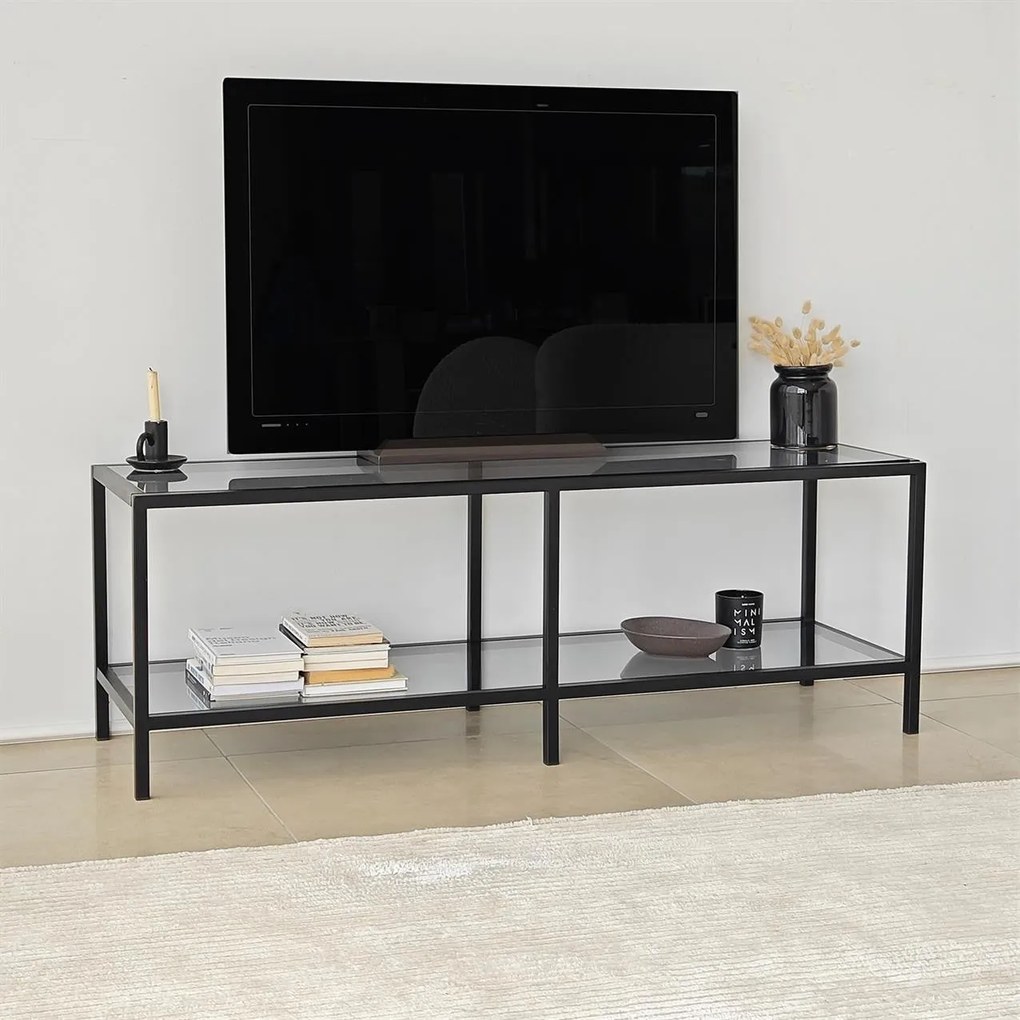 Móvel TV Basic – Cinzento Escuro – 130x45x40 cm