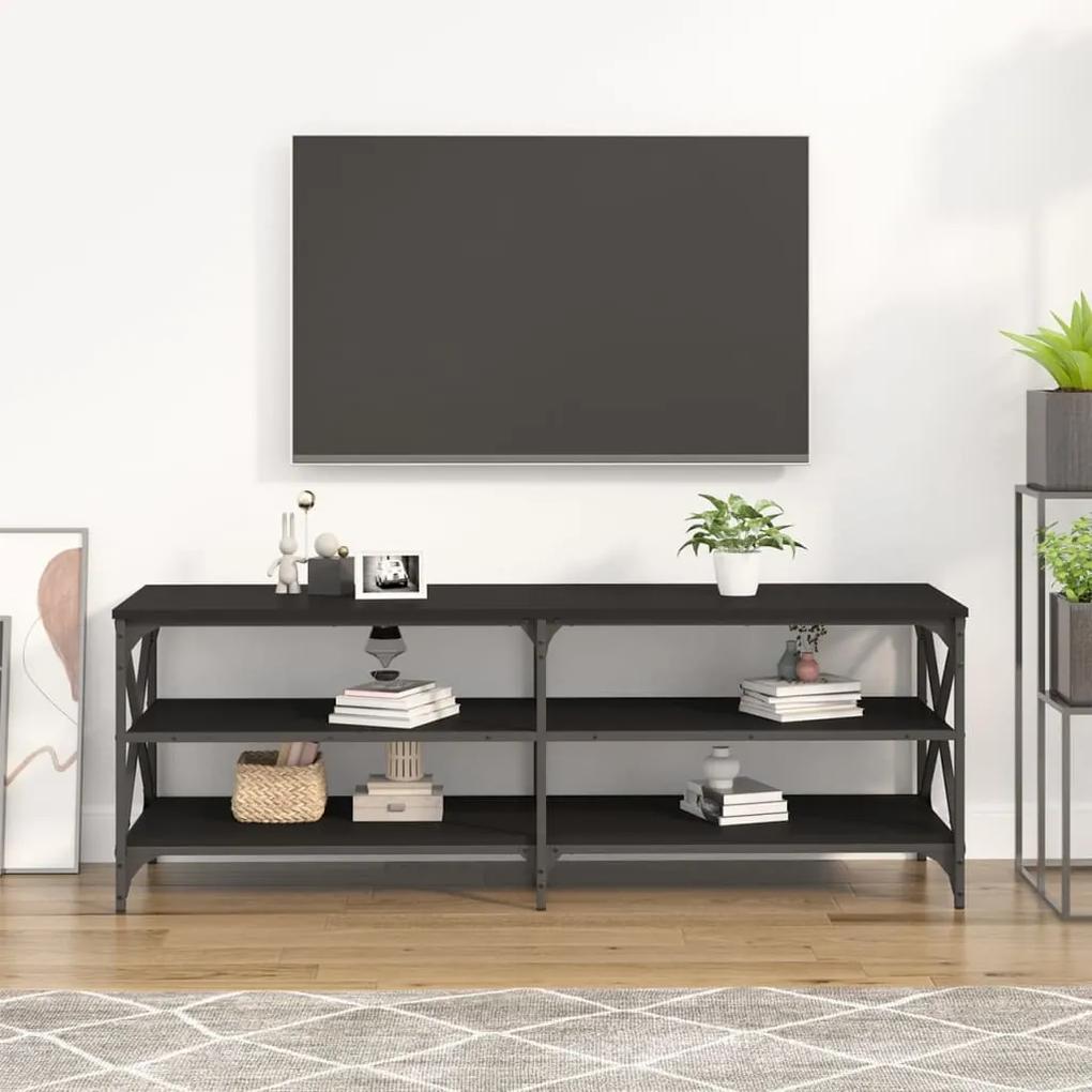 Móvel de TV 140x40x50 cm derivados de madeira preto