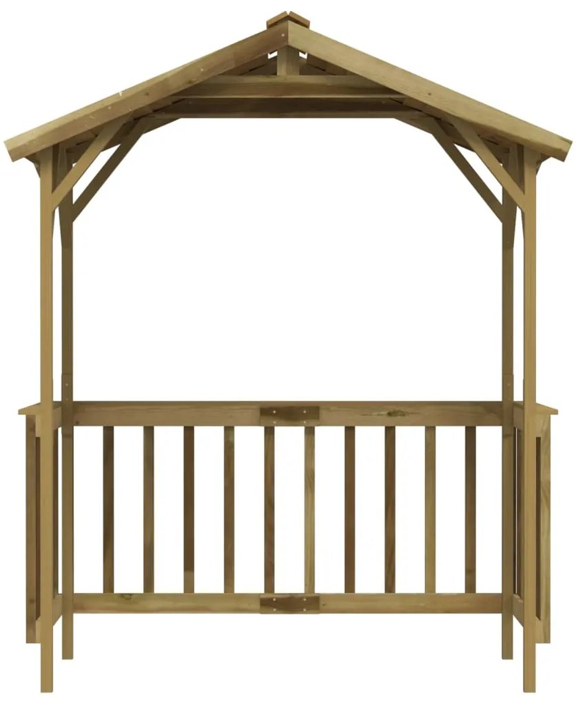 Abrigo para barbecue 163,5x93x210cm madeira de pinho impregnada